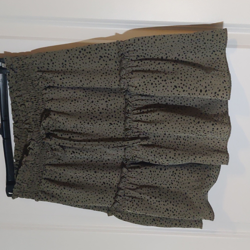 Olive green Tiered Skirt